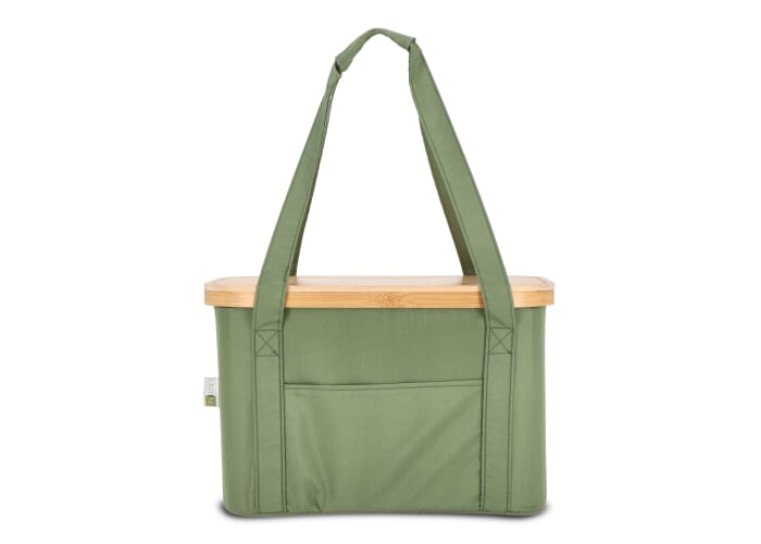 Panier pliable avec sac isotherme amovible à personnaliser Sogne Vert olive